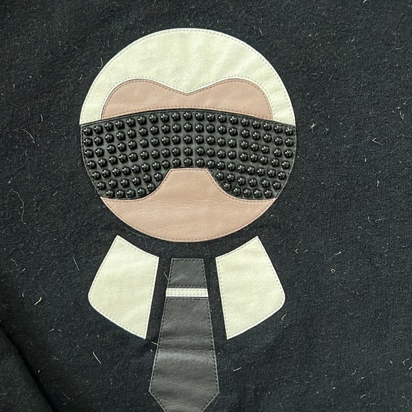 FENDI // Karl Lagerfield Lover sweatshirt fitted Medium - Picture 2 of 4